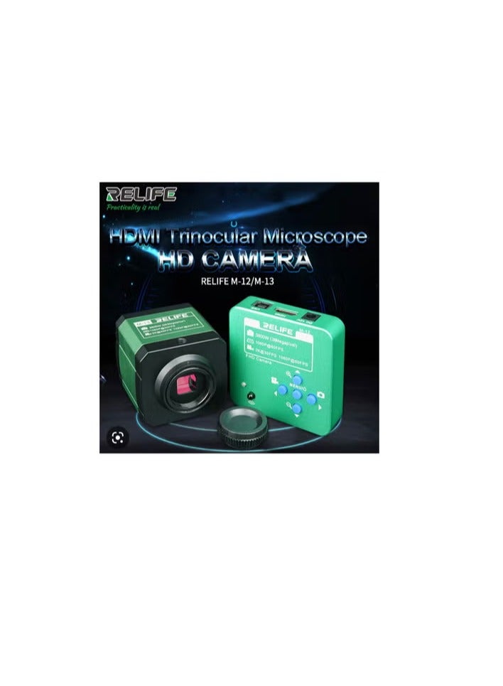 RELIFE M12M13 3800 واط 2K 1080P HDMI 3 مجهر انعكاس العين HD كاميرا للهاتف وحدة المعالجة المركزية PCB مراقبة لحام أداة إصلاح